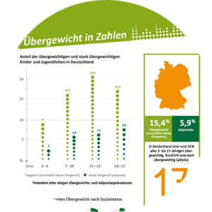 Screen vom Themenblatt "Übergewicht in Zahlen"