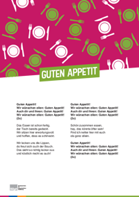 Lied - Guten Appetit Screen vom Liedtext "Guten Appetit"