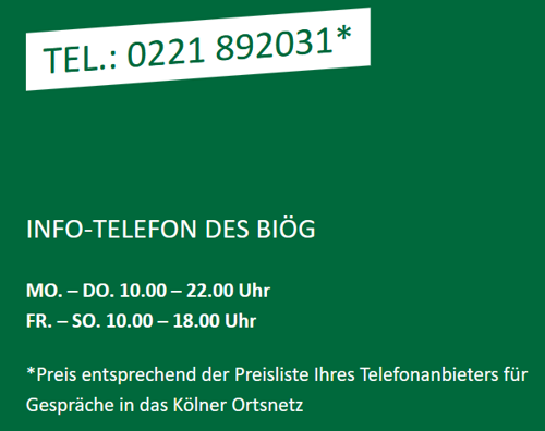 Info-Telefon der BIÖG