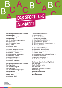 Screen vom Liedtext "Das sportliche Alphabet"