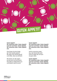 Screen vom Liedtext "Guten Appetit"