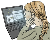Frau am Computer Frau am Computer