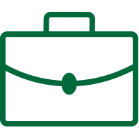 Mobbing hat Folgen für das Berufsleben Icon, dass eine Arbeitstasche symbolisiert