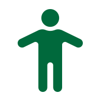Mobbing hat Folgen für die körperliche Gesundheit Icon, dass einen Menschen symbolisieren soll