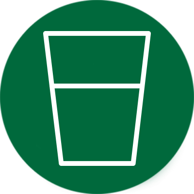 Reichlich Flüssigkeit Gefülltes Glas Icon